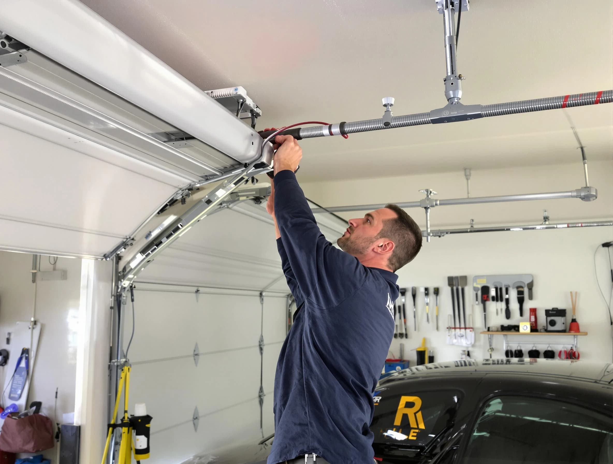 Littleton Garage Door Repair technician performing garage door cable repair in Littleton