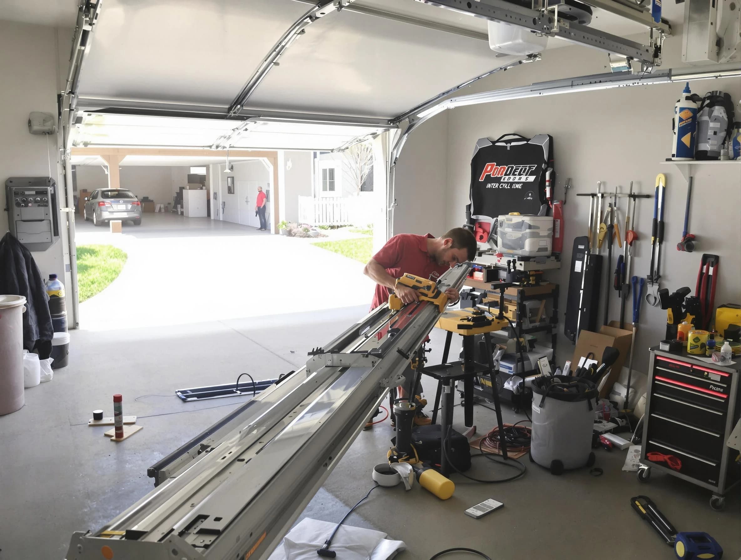 Littleton Garage Door Repair expert performing track repair in Littleton